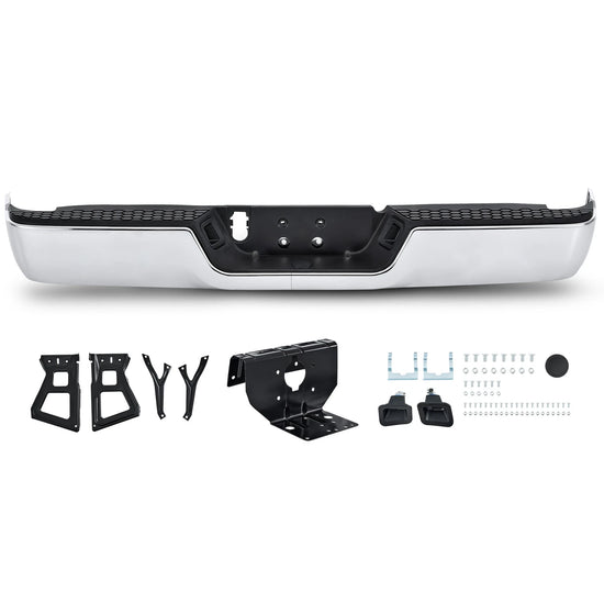 Chrome Rear Bumper For 2009-2018 Dodge Ram 1500/10-12 2500 3500 w/o Sensor Hole