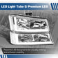 LED DRL Projector Headlight & Bumper Lamp Set for 2003-2007 Chevy Silverado & Avalanche
