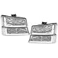 LED DRL Projector Headlight & Bumper Lamp Set for 2003-2007 Chevy Silverado & Avalanche