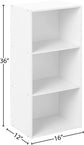 3 Tier Bookshelf Storage White Organizer