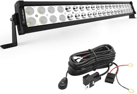 22" LED Light Bar Offroad Waterproof Dual Row for Trucks, 4X4, ATV Boats Jeeps 120W White