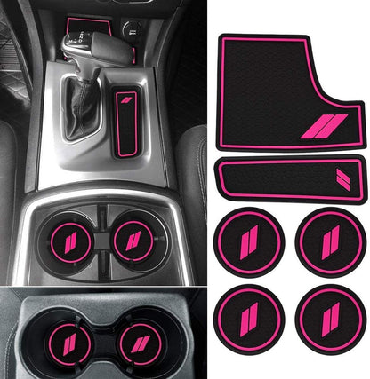6 Pcs Anti dust Mats for Dodge Charger 2021 2015-2022 Accessories Custom Fit Cup Holder Liners