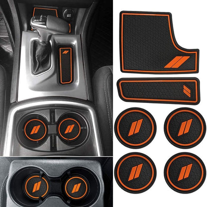 6 Pcs Anti dust Mats for Dodge Charger 2021 2015-2022 Accessories Custom Fit Cup Holder Liners