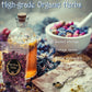 60 PCS Witchcraft Supplies Witch Stuff Spell Kit w/ Dried Herb Crystal Candle Amethyst Altar Cloth