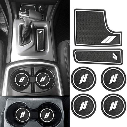 6 Pcs Anti dust Mats for Dodge Charger 2021 2015-2022 Accessories Custom Fit Cup Holder Liners
