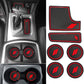 6 Pcs Anti dust Mats for Dodge Charger 2021 2015-2022 Accessories Custom Fit Cup Holder Liners