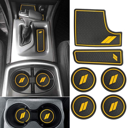 6 Pcs Anti dust Mats for Dodge Charger 2021 2015-2022 Accessories Custom Fit Cup Holder Liners