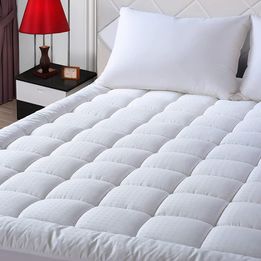 Queen Size Mattress Pad, Mattress Cover Mattress Protector Cotton Cooling Mattress Topper 60"x8