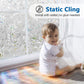 Window Privacy Film, Frosted Removable Glass Covering for Bathroom Opaque Static Cling Heat Control
