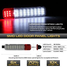 [BRIGHT] For 97+ Chevy/GMC C/K Tahoe Yukon LED Door Panel Lights Courtesy Lamps