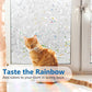 Window Privacy Film, Frosted Removable Glass Covering for Bathroom Opaque Static Cling Heat Control