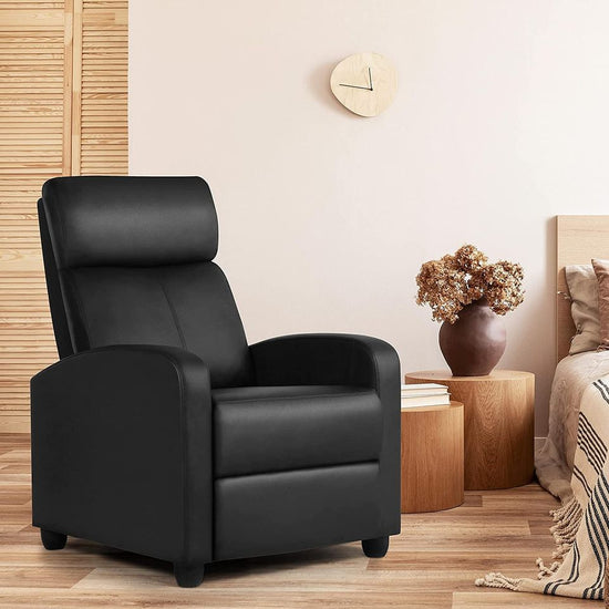 PU Leather Recliner Chair Sofa Home Theater Seating with Lumbar Support