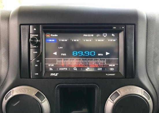 CR1291B Compatible with 2007-2017 Chrysler / Dodge / Jeep ISO Double DIN Dash Kit Black
