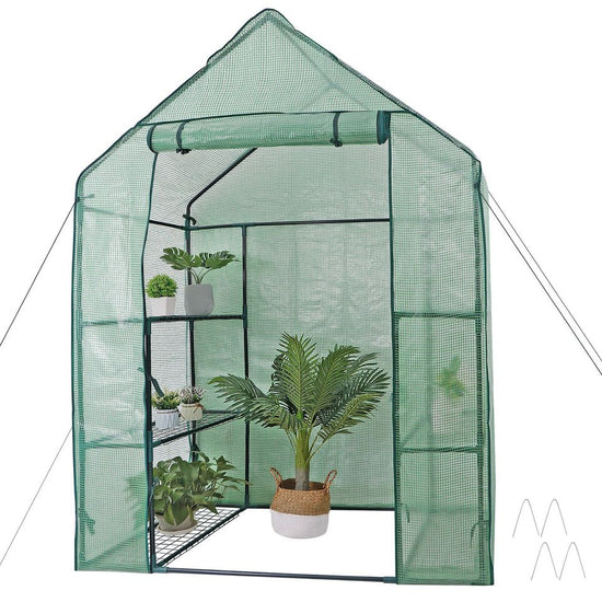 NEW! Portable Mini 6 Shelves Walk In Greenhouse Outdoor 3 Tier Green House