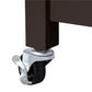 Wood Kitchen Island Cart on Wheels, Storage Drawer and Shelves, Espresso