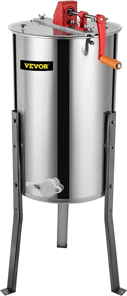 Honey Extractor 3 Frame Manual Honeycomb Spinner Stainless Drum Beekeeping Apiary Centrifuge New