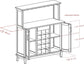 Portable Beynac Bar Cappuccino Wine Cabinet with adjustable shelf & 8 slots