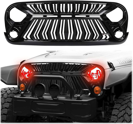💯NEW Car Accessories Front Grill Compatible with Jeep Wrangler JK/JKU 2007-2018