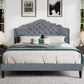 🔥🛌Hot Sale🔥Queen Size Platform Bed Frame with Adjustable Headboard Fabric Upholstered