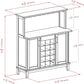 Portable Beynac Bar Cappuccino Wine Cabinet with adjustable shelf & 8 slots