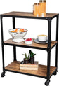 3 Tier Rolling Bar Cart Kitchen Microwave Cart Island On Wheels