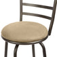 💥Sale💥Set of 3 Tan Microfiber seat Adjustable-Height Swivel Barstools | Counter Height Pub Stools