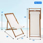 Set of 2 Beach Sling Chair Set Patio Lounge Chair Outdoor Reclining Chair