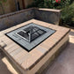 32" Fire Pit BBQ Square Table Backyard Patio Garden Stove Wood Burning Fireplace