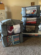 6 Pack 60L Clothes storage bags Large Capacity Foldable Closet Organizers with Durable Handles