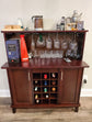 Portable Beynac Bar Cappuccino Wine Cabinet with adjustable shelf & 8 slots