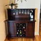Portable Beynac Bar Cappuccino Wine Cabinet with adjustable shelf & 8 slots