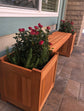 Wooden Planter Bench, Natural Wood, Water Resistant, 2 Planters, 1 Bench