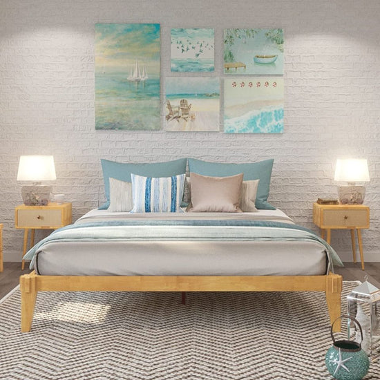 King Size Signature Bed Frame Without Headboard - Minimalist & Modern Style with Solid Wood