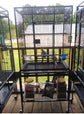 53-Inch Pet Cage Wrought Iron Birdcage with Rolling Stand