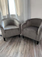 NEW Set of 2 Velvet Accent Chair Modern and Comfortable Armchairs Upholstered Barrel Sofa