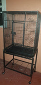 53-Inch Pet Cage Wrought Iron Birdcage with Rolling Stand