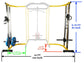 Cable Crossover Attachment with Pulley System for Power Cages