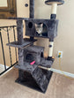 💥Sale💥 53" Cat Tree Multi-Levels Condos Scratching Post Tower Play House, Dark Gray