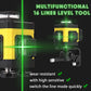 4D 16 Lines Green Laser Level Self Leveling 360° Cross Line Measure Tool M1B3