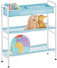 3-Tier Metal Frame Vertical Toy Storage Organizer Cart for Child/Kids Bedroom