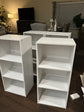 3 Tier Bookshelf Storage White Organizer