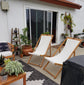 Set of 2 Beach Sling Chair Set Patio Lounge Chair Outdoor Reclining Chair