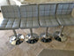 Set of 4 Bar Stools Modern Square Counter Height Barstool 22" to 33" PU Leather Swivel Adjustable