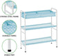 3-Tier Metal Frame Vertical Toy Storage Organizer Cart for Child/Kids Bedroom