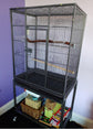 53-Inch Pet Cage Wrought Iron Birdcage with Rolling Stand