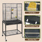 53-Inch Pet Cage Wrought Iron Birdcage with Rolling Stand