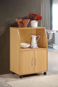 Mini Microwave Cart with Two Doors and Shelf for Storage