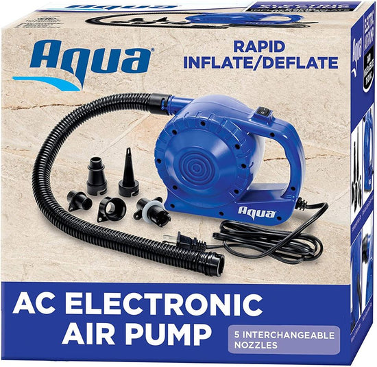 110V AC Electric Air Pump – Heavy Duty Air Pump for Inflatables with 5 Nozzle Attachment