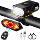 USB Rechargeable Bicycle Light Front & Back, 1000 Lumen Bicycle Headlight & Rear Taillight