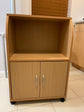 Mini Microwave Cart with Two Doors and Shelf for Storage